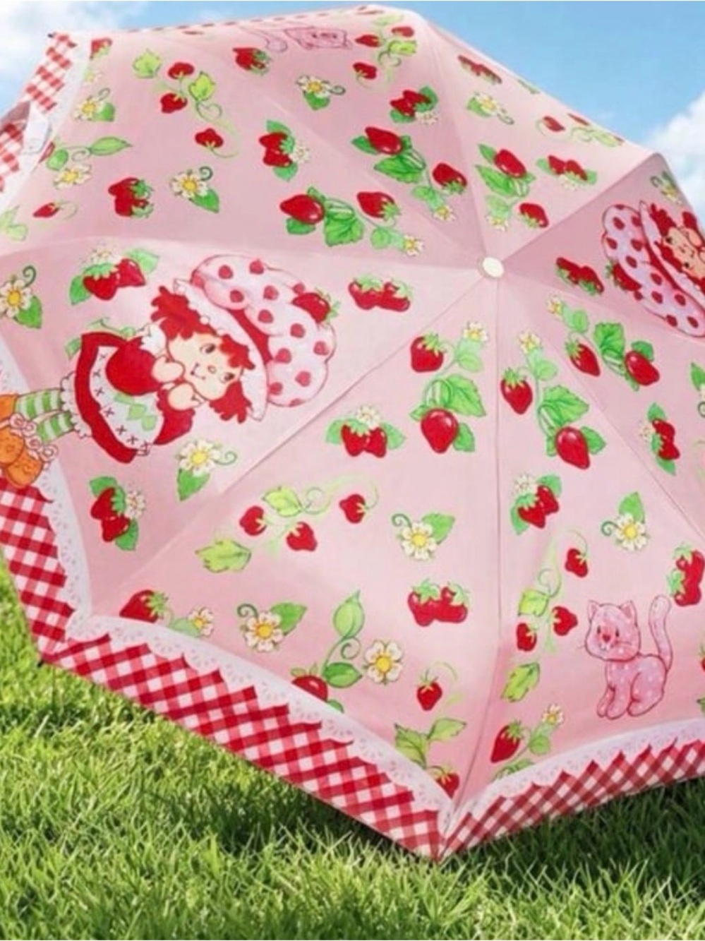 Strawberry Shortcake Umbrella with Carrying Sleeve, NEW - Picture 1 of 7